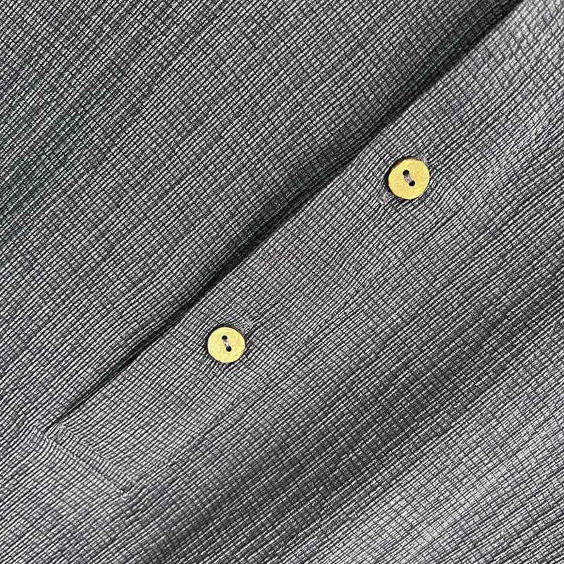 Koszula męska z krótkim rękawem i guzikami Buddha Stones Summer Solid Color - image 3