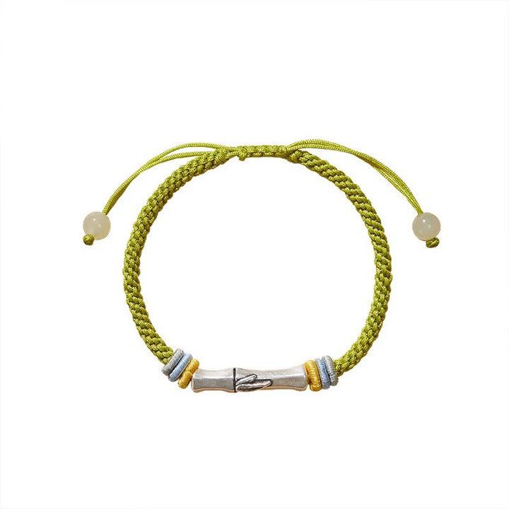 Buddha Stones 999 Srebro Sterling Czerwony Sznurek Bambusowy Bransoletka Oświecenia - image 11