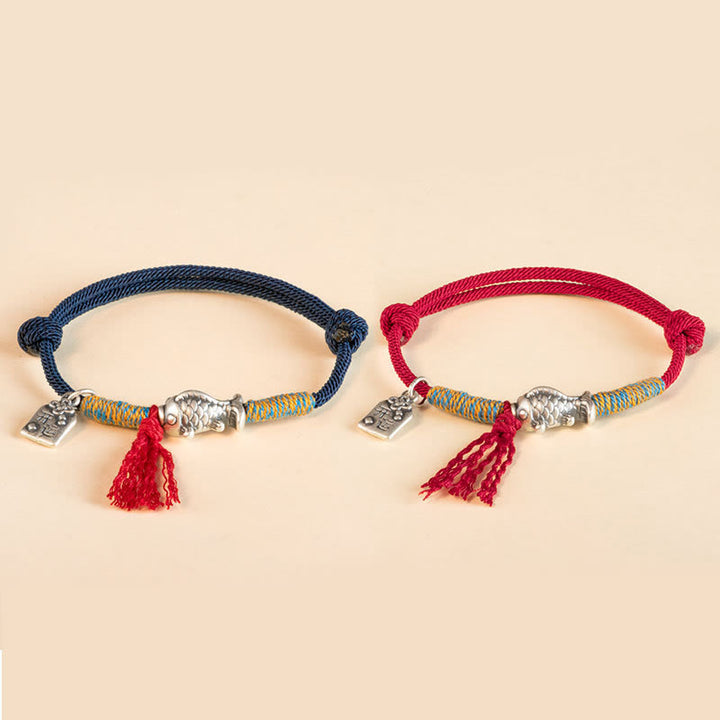 Bransoletka ochronna na szczęście z Buddha Stones 999 ze srebra próby 925 i czerwoną nicią Lucky Koi Fish - image 13