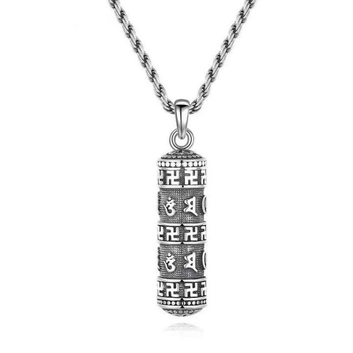 Buddha Stones Om Mani Padme Hum Swastyka skręcony łańcuszek naszyjnik mądrości - image 7