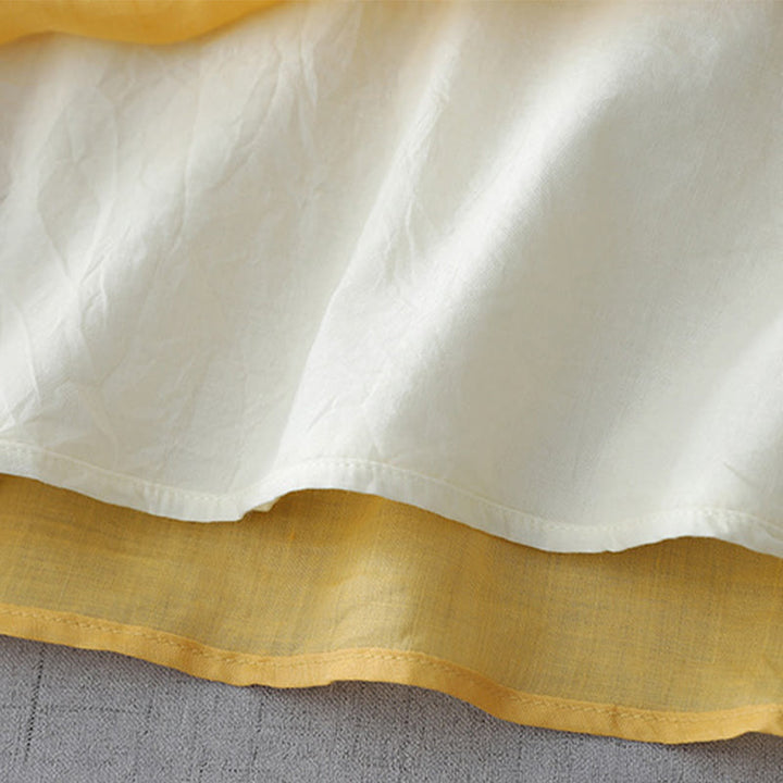 Koszula z bawełny i lnu w jednolitym kolorze z Buddha Stones - image 17