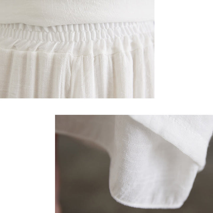 Buddha Stones 2 szt. Żaba-guzik Koszula z długim rękawem Szerokie spodnie do medytacji Bawełna Lniana Odzież - image 12