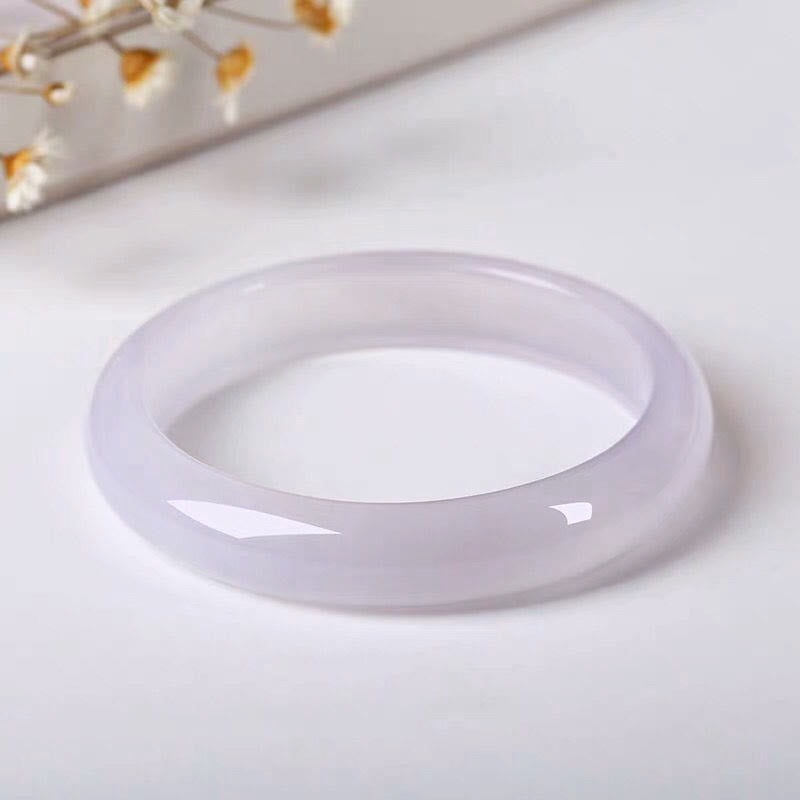 Bransoletka z naturalnym chalcedonem i pozytywną energią z Buddha Stones - 61-62 mm - image 0