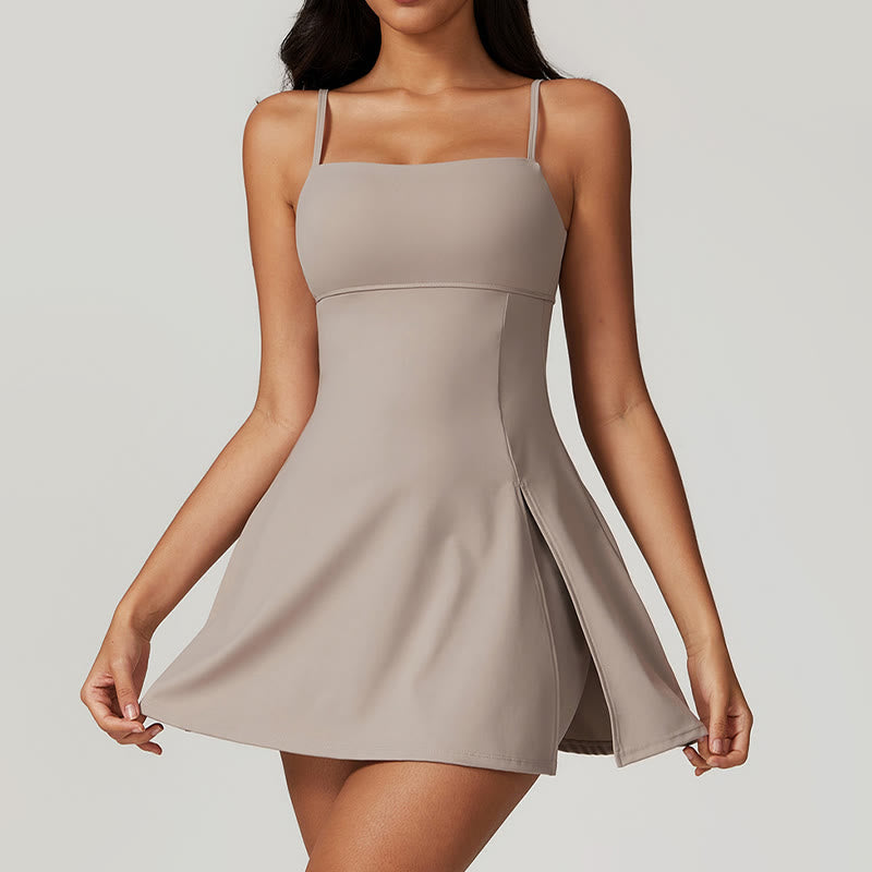 Sukienka sportowa Buddha Stones Solid Backless Tennis Yoga Women - Dębnik - US8-10, UK/AU12-14, EU40-42 (XL)  - image 24