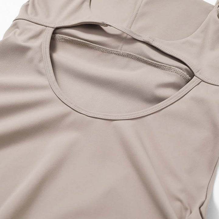 Sukienka sportowa Buddha Stones Solid Backless Tennis Yoga Women - image 33