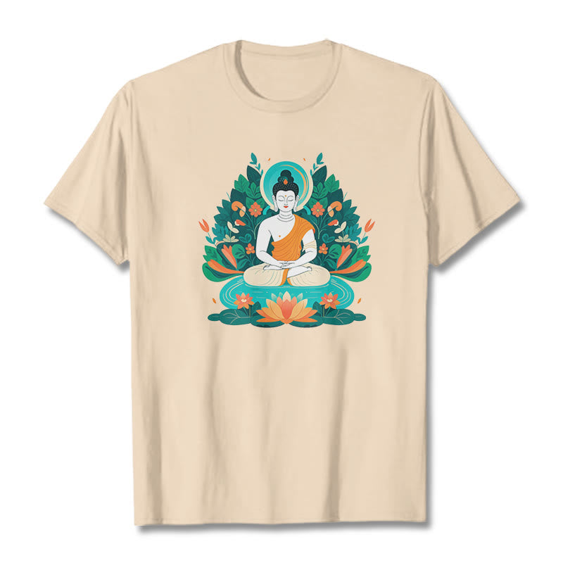Buddha Stones Trawa Lotos Bodhisattwa Koszulka T-shirt - For - 2XL - image 9