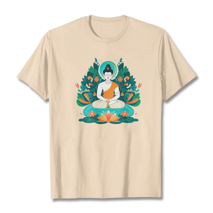 Buddha Stones Trawa Lotos Bodhisattwa Koszulka T-shirt - For - 2XL - image 9