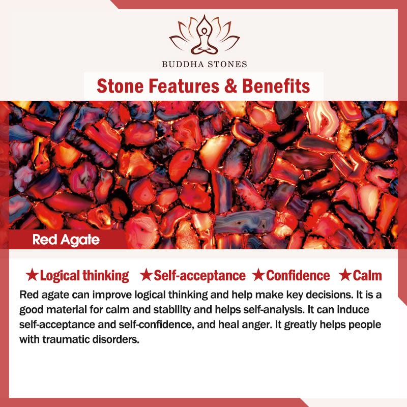 Buddha Stones 108 Koraliki Bodhi Nasiona Agat Czerwony Jeleń Głowa Mądrości Mala Bransoletka