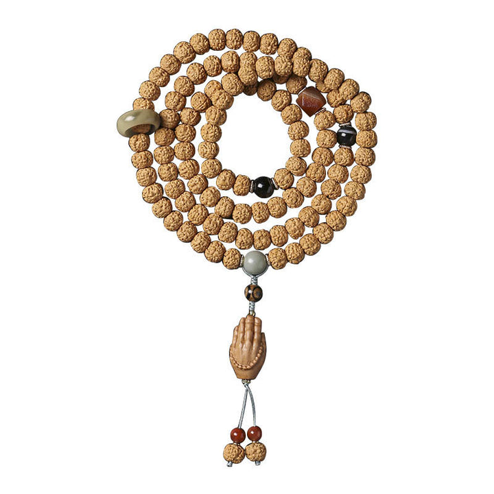 Buddha Stones Nasiona Bodhi Trójoki Koralik Dzi Ręka Buddy Bransoletka Bogactwo