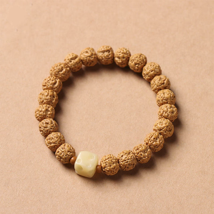 Buddha Stones Nasiona Bodhi Trójoki Koralik Dzi Ręka Buddy Bransoletka Bogactwo