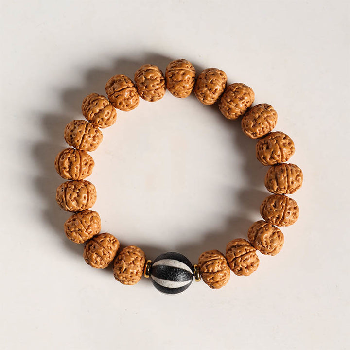 Buddha Stones Nasiona Bodhi Trójoki Koralik Dzi Ręka Buddy Bransoletka Bogactwo