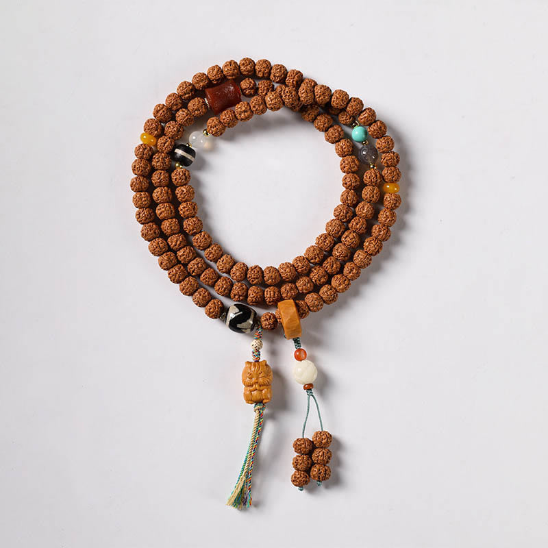 Buddha Stones Nasiona Bodhi Trójoki Koralik Dzi Ręka Buddy Bransoletka Bogactwo