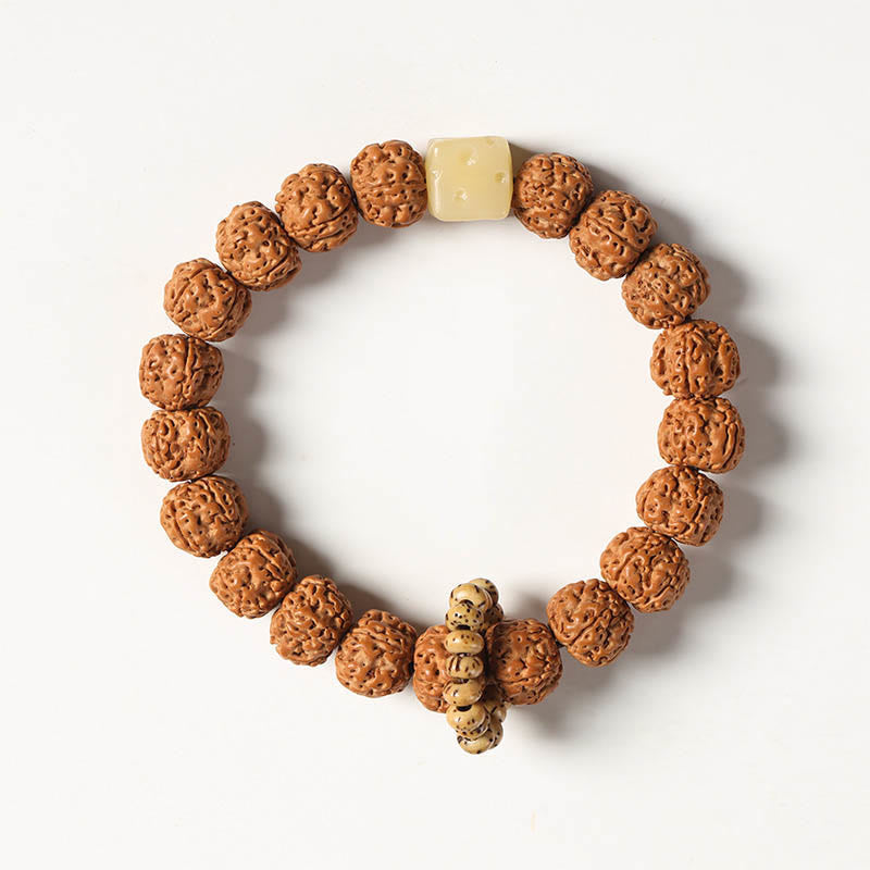 Buddha Stones Nasiona Bodhi Trójoki Koralik Dzi Ręka Buddy Bransoletka Bogactwo