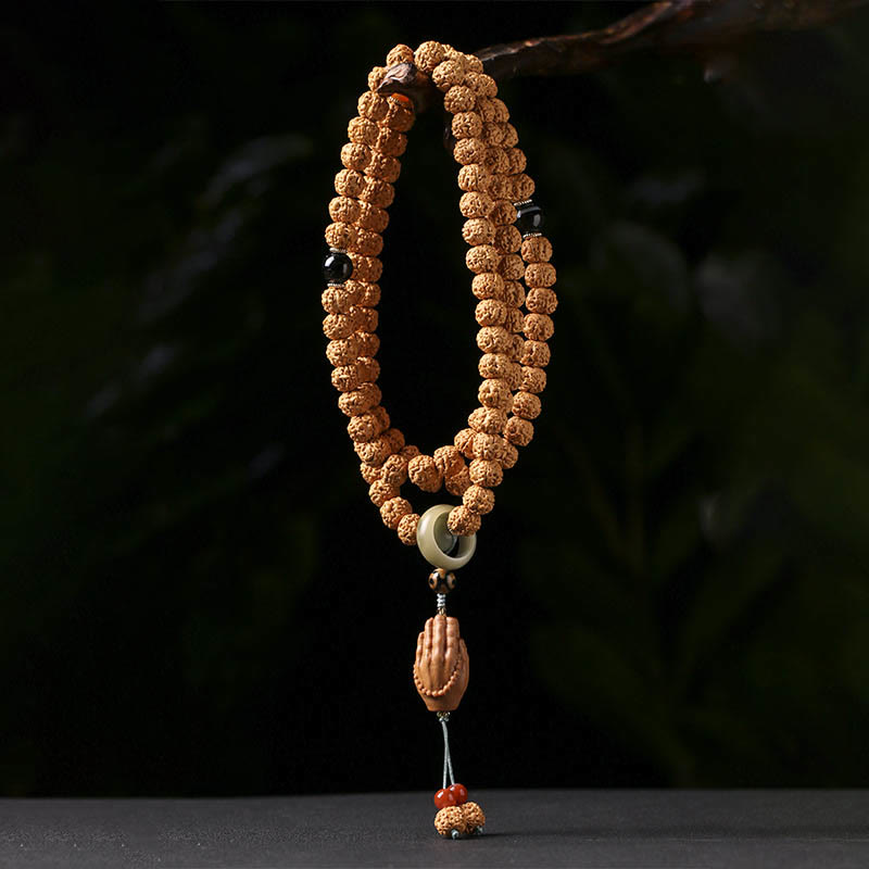 Buddha Stones Nasiona Bodhi Trójoki Koralik Dzi Ręka Buddy Bransoletka Bogactwo
