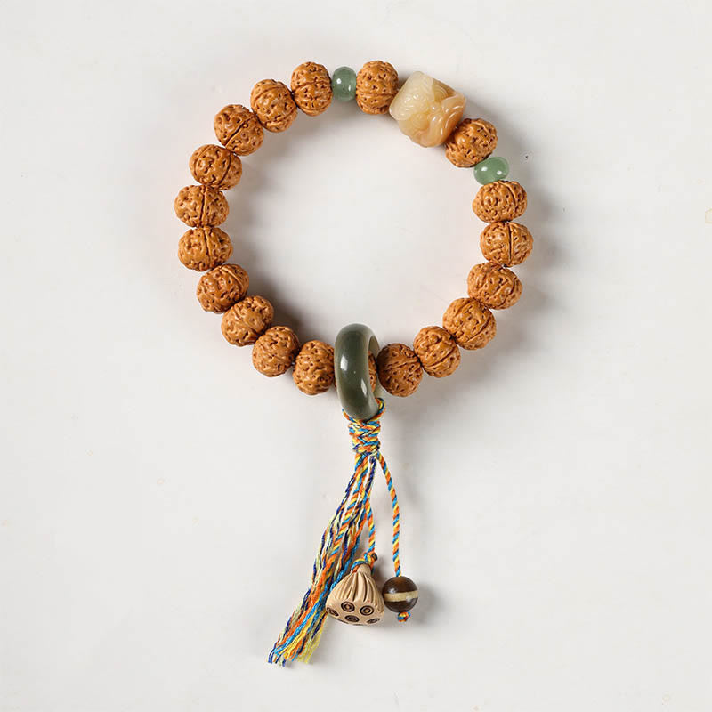 Buddha Stones Nasiona Bodhi Trójoki Koralik Dzi Ręka Buddy Bransoletka Bogactwo