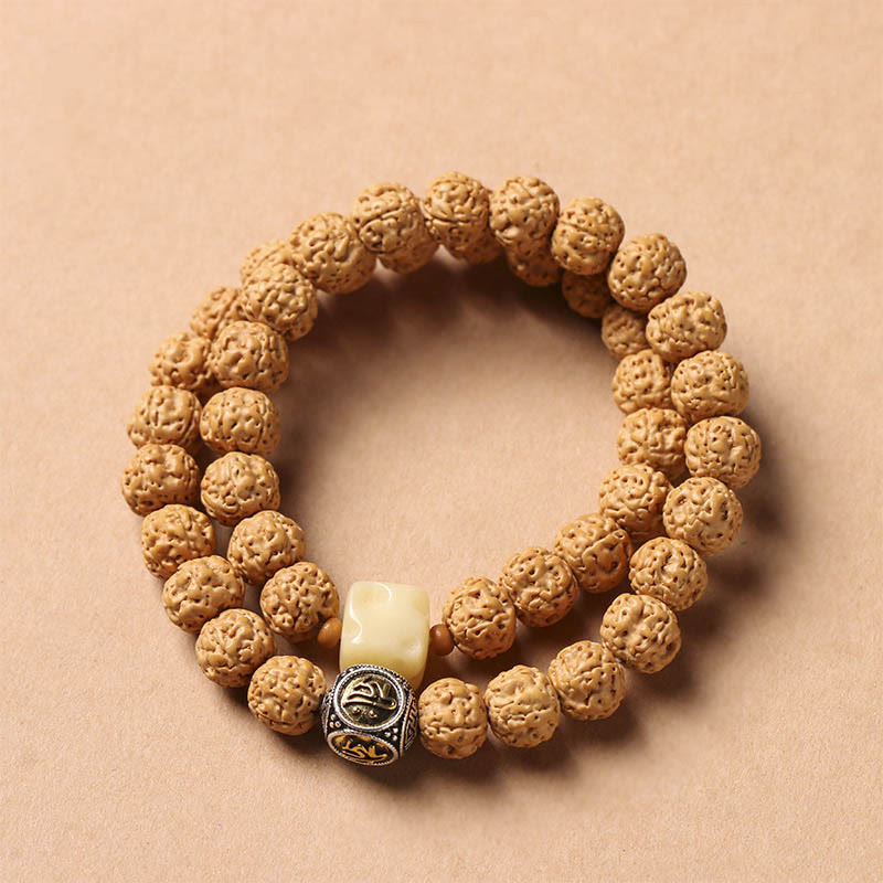 Buddha Stones Nasiona Bodhi Trójoki Koralik Dzi Ręka Buddy Bransoletka Bogactwo