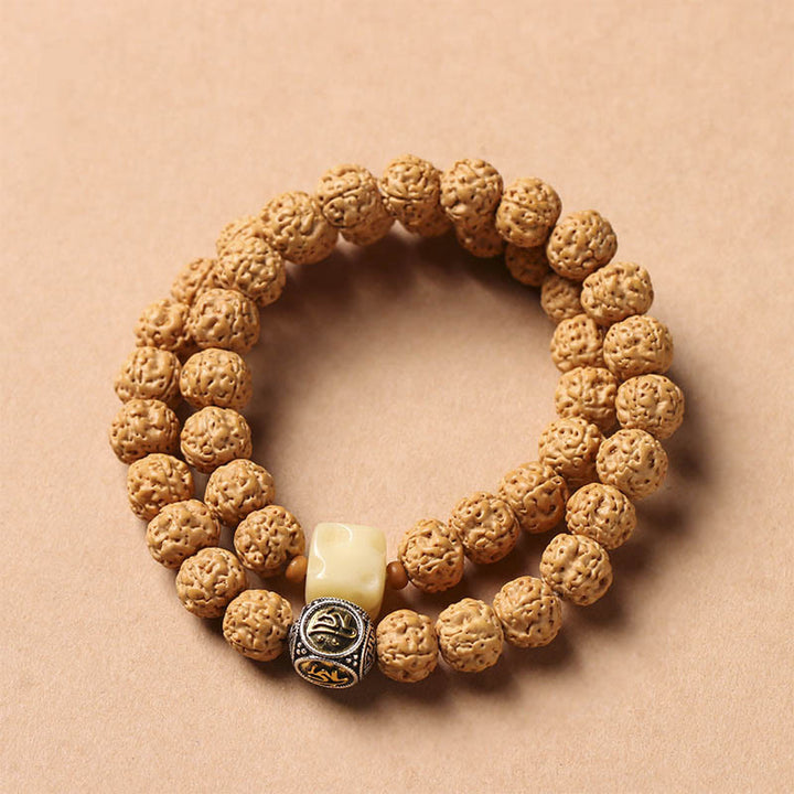 Buddha Stones Nasiona Bodhi Trójoki Koralik Dzi Ręka Buddy Bransoletka Bogactwo