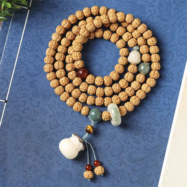 Buddha Stones Nasiona Bodhi Trójoki Koralik Dzi Ręka Buddy Bransoletka Bogactwo