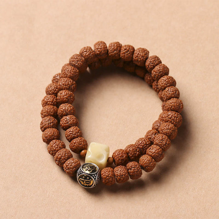 Buddha Stones Nasiona Bodhi Trójoki Koralik Dzi Ręka Buddy Bransoletka Bogactwo