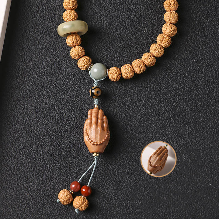 Buddha Stones Nasiona Bodhi Trójoki Koralik Dzi Ręka Buddy Bransoletka Bogactwo