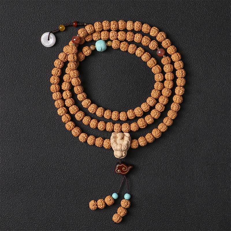 Buddha Stones Nasiona Bodhi Trójoki Koralik Dzi Ręka Buddy Bransoletka Bogactwo