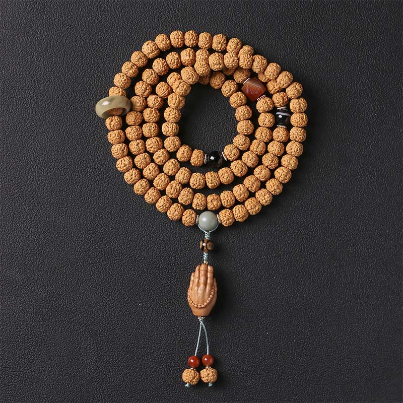 Buddha Stones Nasiona Bodhi Trójoki Koralik Dzi Ręka Buddy Bransoletka Bogactwo