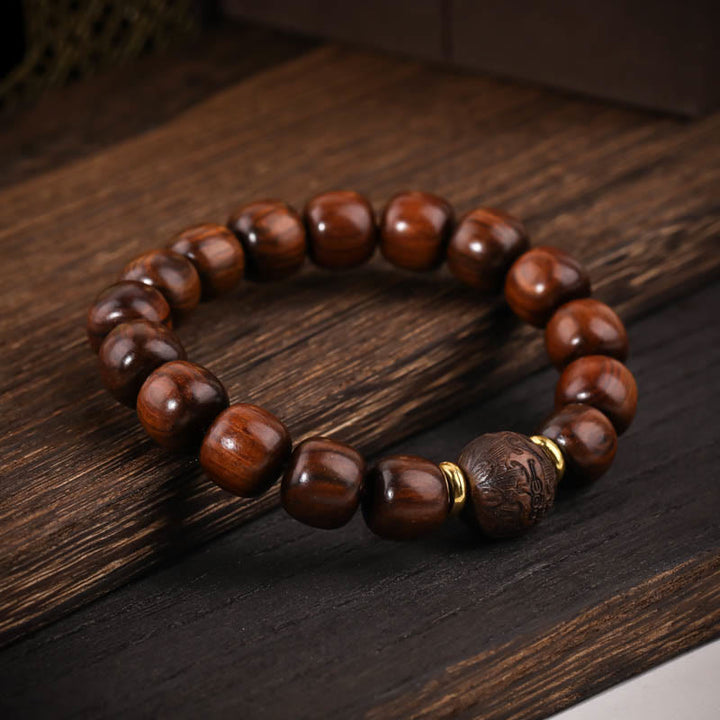 Bransoletka z naturalnego palisandru z Buddha Stones Współczucie