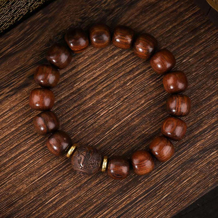 Bransoletka z naturalnego palisandru z Buddha Stones Współczucie