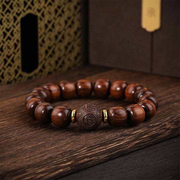 Bransoletka z naturalnego palisandru z Buddha Stones Współczucie