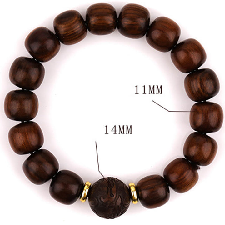 Bransoletka z naturalnego palisandru z Buddha Stones Współczucie