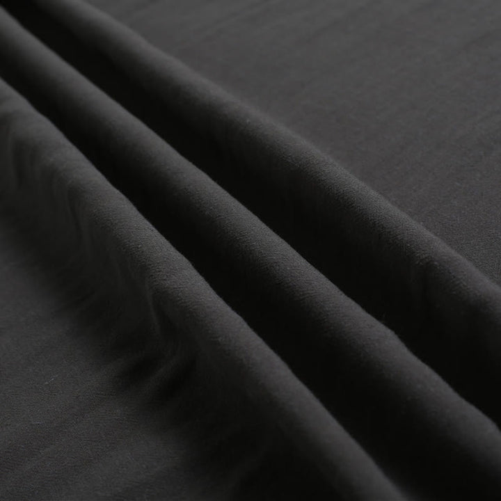 Koszula męska z okrągłym dekoltem i krótkim rękawem z bawełny i lnu Buddha Stones w jednolitym kolorze - image 10