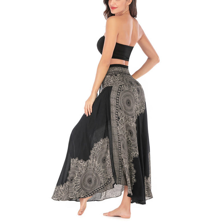 Buddha Stones Dwa Stylowe Noszenie Boho Mandala Kwiat Spódnica Plażowa Sukienka - image 17