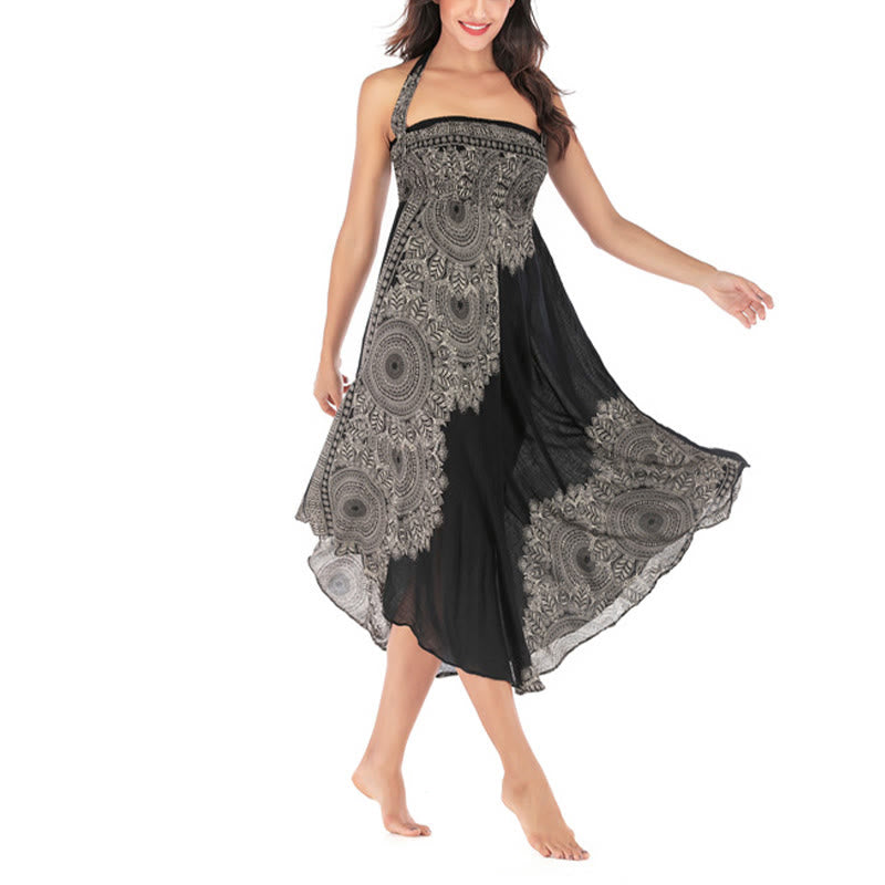 Buddha Stones Dwa Stylowe Noszenie Boho Mandala Kwiat Spódnica Plażowa Sukienka - image 19