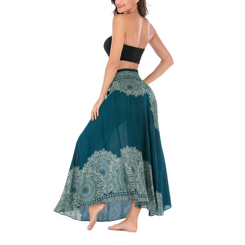 Buddha Stones Dwa Stylowe Noszenie Boho Mandala Kwiat Spódnica Plażowa Sukienka - image 7