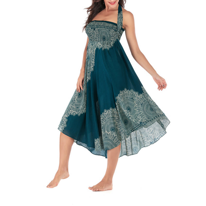 Buddha Stones Dwa Stylowe Noszenie Boho Mandala Kwiat Spódnica Plażowa Sukienka - image 10