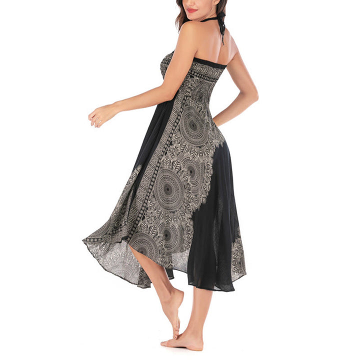 Buddha Stones Dwa Stylowe Noszenie Boho Mandala Kwiat Spódnica Plażowa Sukienka - image 20