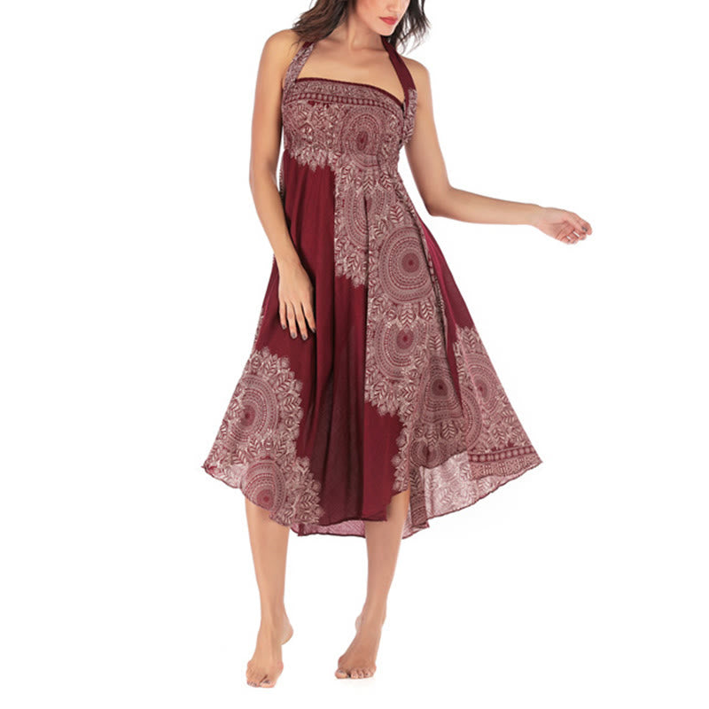 Buddha Stones Dwa Stylowe Noszenie Boho Mandala Kwiat Spódnica Plażowa Sukienka - image 23