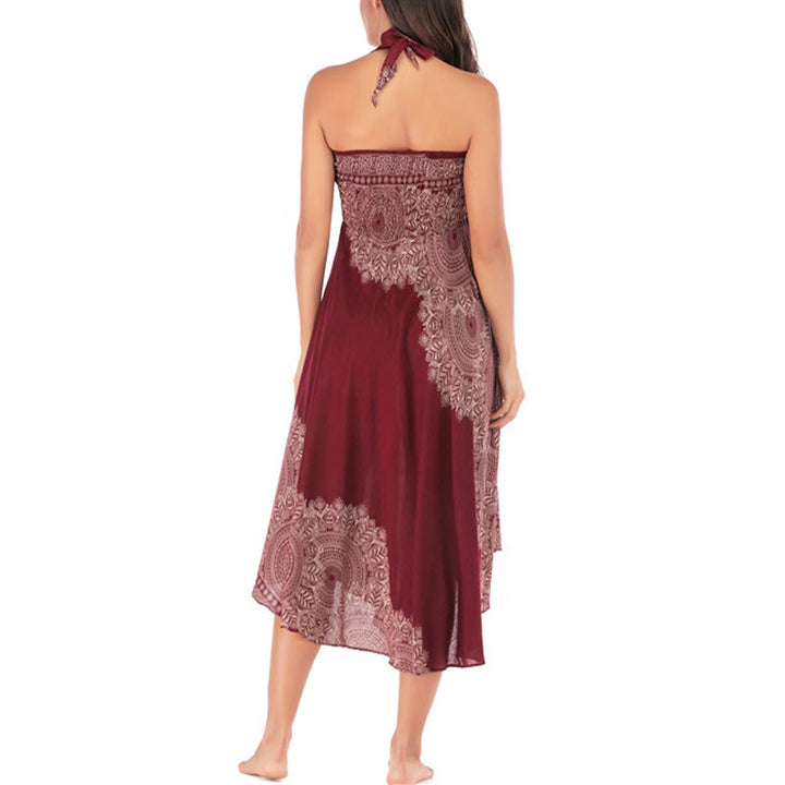 Buddha Stones Dwa Stylowe Noszenie Boho Mandala Kwiat Spódnica Plażowa Sukienka - image 29