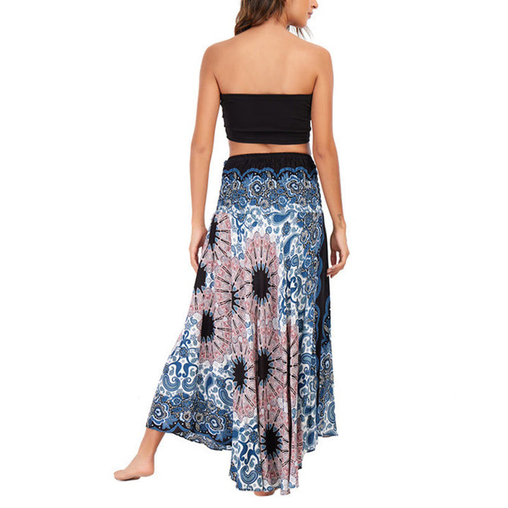 Buddha Stones Dwa Stylowe Noszenie Czeska Mandala Kwiat Woda Kropla Spódnica Sznurowana Sukienka - image 12