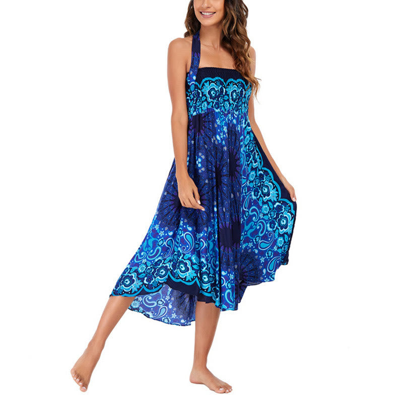 Buddha Stones Dwa Stylowe Noszenie Czeska Mandala Kwiat Woda Kropla Spódnica Sznurowana Sukienka - image 33