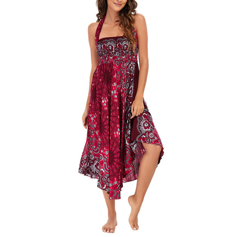 Buddha Stones Dwa Stylowe Noszenie Czeska Mandala Kwiat Woda Kropla Spódnica Sznurowana Sukienka - image 26