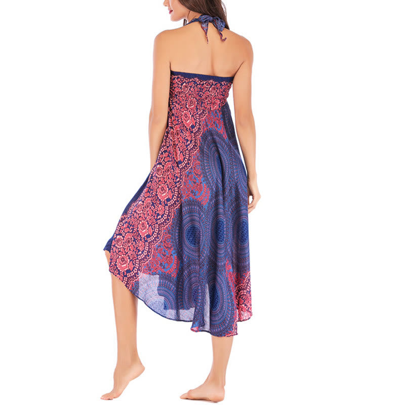 Buddha Stones Dwa Stylowe Noszenie Czeska Spódnica z Kwiatem Róży Kompasowej Sznurowana Sukienka - image 17