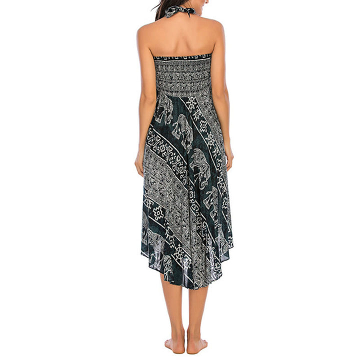 Buddha Stones Dwa Stylowe Noszenie Boho Słonia Geometria Spódnica z Koronki Sukienka - image 7