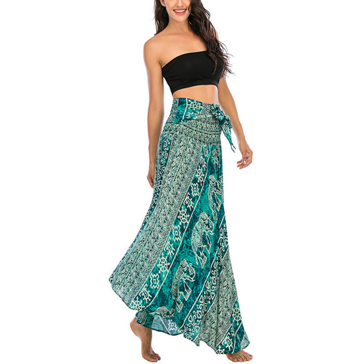 Buddha Stones Dwa Stylowe Noszenie Boho Słonia Geometria Spódnica z Koronki Sukienka - image 27