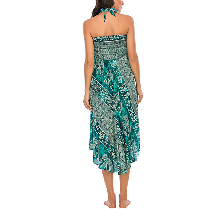 Buddha Stones Dwa Stylowe Noszenie Boho Słonia Geometria Spódnica z Koronki Sukienka - image 31