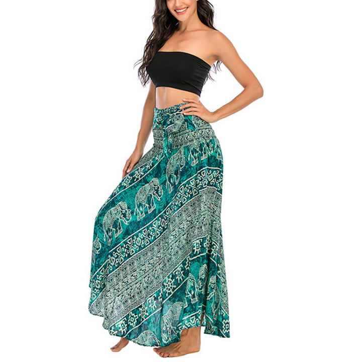 Buddha Stones Dwa Stylowe Noszenie Boho Słonia Geometria Spódnica z Koronki Sukienka - image 29