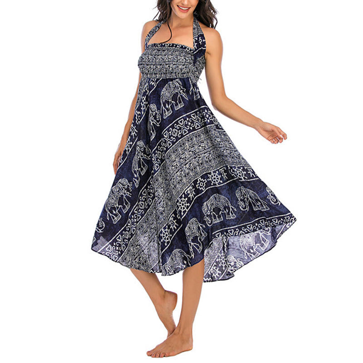Buddha Stones Dwa Stylowe Noszenie Boho Słonia Geometria Spódnica z Koronki Sukienka - image 19