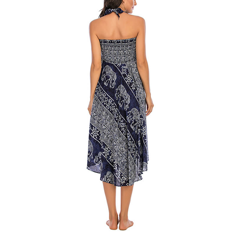 Buddha Stones Dwa Stylowe Noszenie Boho Słonia Geometria Spódnica z Koronki Sukienka - image 23