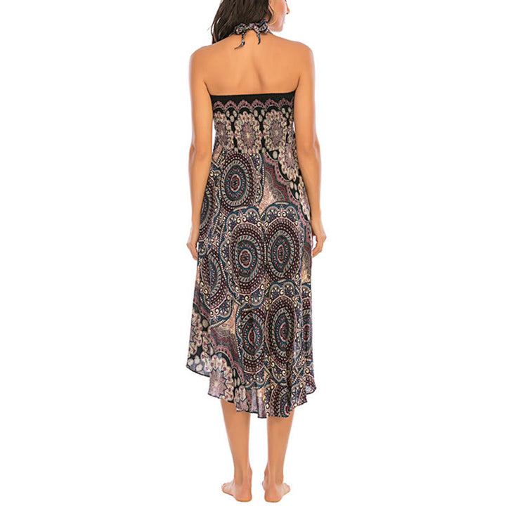 Buddha Stones Dwa Stylowe Noszenie Czeska Mandala Kwiatowa Spódnica Sznurowana Sukienka - image 17