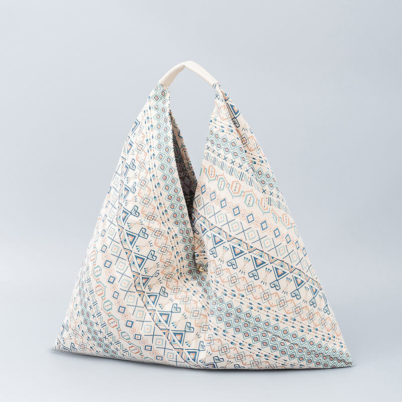 Buddha Stones Geometria Tygrysie Kwiaty Panterka Paski Nadruk Pod Pachami Trójkątna Torba Na Ramię